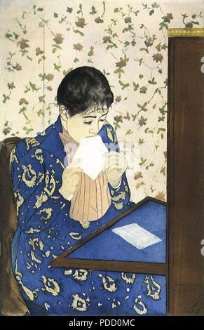 The Letter, Cassatt, Mary, 1891. Stock Photo