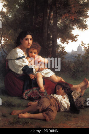 Rest, Bouguereau, Adolphe-William, 1879. Stock Photo