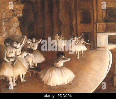 Ballerinas Warm-Up, Degas, Edgar, 1874. Stock Photo