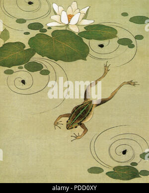 Leaping Frog, Hoitsu, Sakai, 1790. Stock Photo