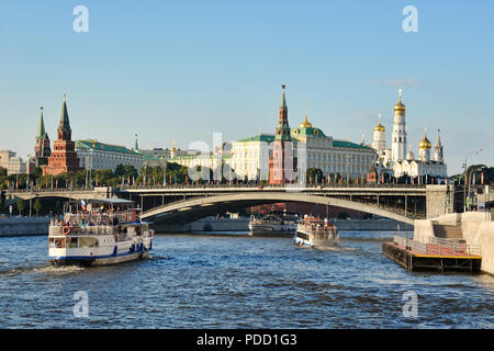 Approaching Bolshoy Kamenny Bridge Stock Photo