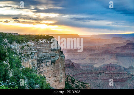 Spectacular sunset in a Grand Canyon, USA Stock Photo