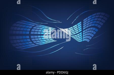 Artificial Intelligence banner with decoration. AI concept. Vector ...