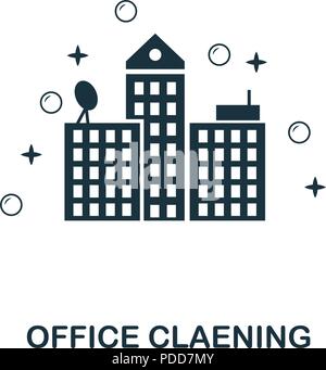 Office Cleaning creative icon. Simple element illustration. Office Cleaning concept symbol design from cleaning collection. Can be used for mobile and Stock Vector