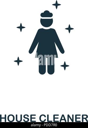 House Cleaner creative icon. Simple element illustration. House Cleaner concept symbol design from cleaning collection. Can be used for mobile and web Stock Vector