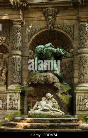 Marie De Medicis Fountain in the Luxembourg Palace 'Palais du Luxembourg', Paris summer Stock Photo
