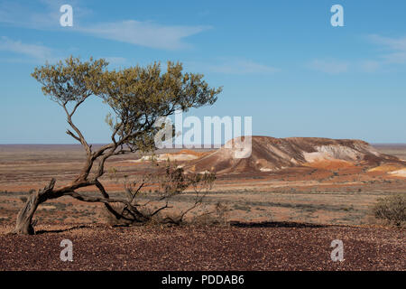 Australia, South Australia, Stuart Highway, Coober Pedy. Kanku-Breakaways Conservation Park aka The Breakaways and Umoona. Stock Photo