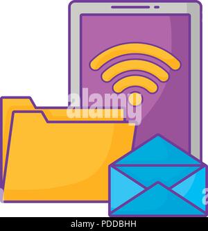 over white background, vector illustration Stock Vector