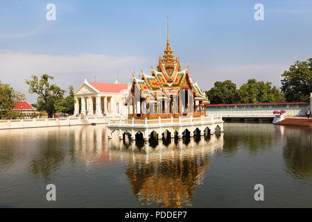 Royal Pavilion Phra Thinang Aisawan Thiphya Art in the summer royal residence of Bang Pa-in, Ayutthaya, Thailand Stock Photo