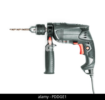 the hammer drill; on white Stock Photo