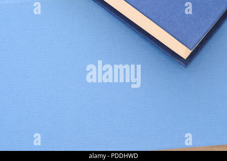 blue book covers, close up, abstract background Stock Photo