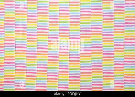 Brightly coloured abstract background with candy coloured stripes Stock Photo