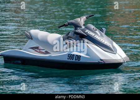 Jet ski for rent on the water Stock Photo