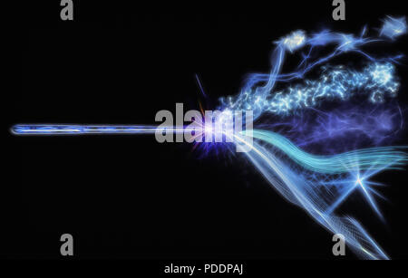 Using clip art (yes, I sometimes use it instead of original artwork/photographs) and the new Painter powered Particleshop, I created a 'magic wand' sh Stock Photo