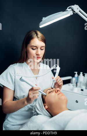 Face rejuvenation procedure, beauty medicine Stock Photo