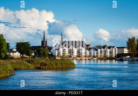 Enniskillen from Lough Erne Stock Photo