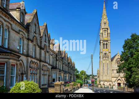 Georgian Terrace houses of Northland Row and St Patricks church Stock Photo