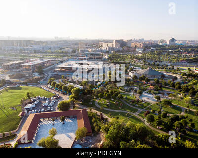 Istanbul, Turkey - February 23, 2018: Aerial View of Abdi Ipekci Stadium in Zeytinburnu / Istanbul / Turkey. Sports Arena Stock Photo