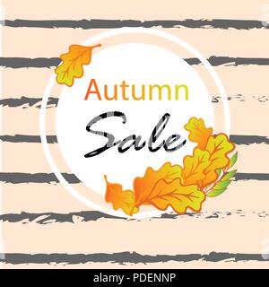 Autumn sale flyer template. Stock Vector