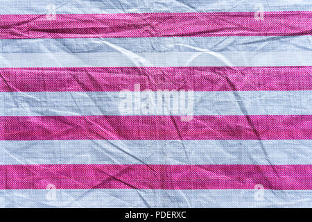 Pattern of polypropylene stripe woven multi-color combinations Stock Photo