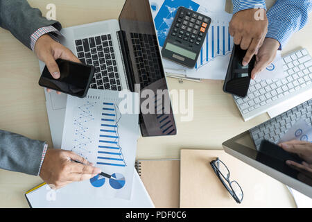 teamwork  reports  accounting concept analyzing  financial Stock Photo