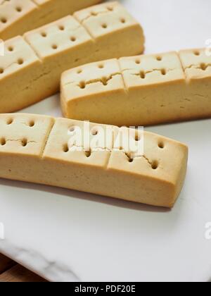 Short bread in a white dish Stock Photo