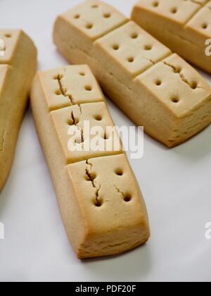 Short bread in a white dish Stock Photo