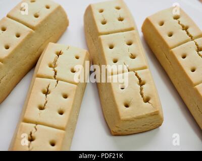 Short bread in a white dish Stock Photo