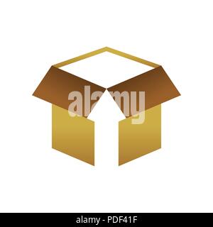 Freight Shipping Box Vector Symbol Graphic Logo Design Template Stock Vector