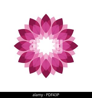 Magenta Flower Shades Vector Symbol Graphic Logo Design Template Stock Vector