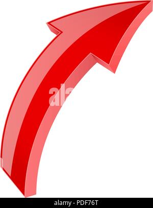 Red 3d shiny arrow. Next sign Stock Vector Image & Art - Alamy