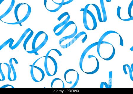 Blue ribbon. Seamless pattern Stock Vector