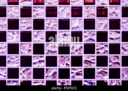 Pearl tiles. Closeup photo of Mother of pearl mosaic tiles. Different shades Stock Photo