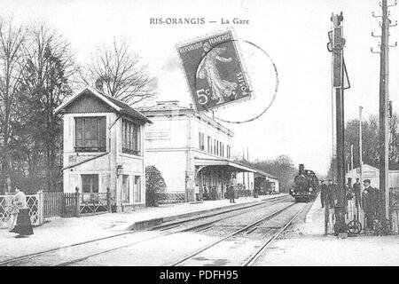 Gare de Ris Orangis Carte Postale 5 Stock Photo - Alamy