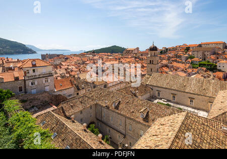 Dubrovnik Old town as viewed from the City Walls. Stock Photo