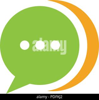 Speech bubble icon Logo template vector illustration Stock Vector