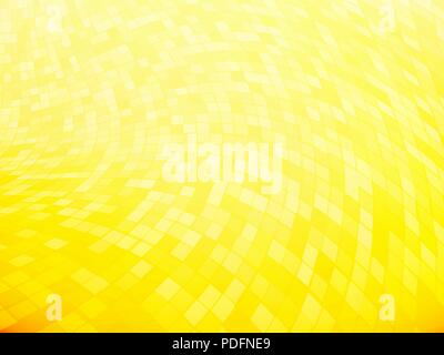 squares tiled yellow curved pattern Stock Vector
