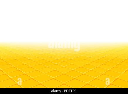 yellow tile perspective background Stock Vector