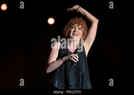 Vulci (Viterbo), Italy. 08th Aug, 2018. Fiorella Mannoia performed at Vulci Livefest 2018 at the Archaeological Park of Vulci. Credit: Daniela Franceschelli/Pacific Press/Alamy Live News Stock Photo