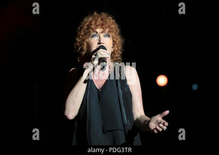 Vulci (Viterbo), Italy. 08th Aug, 2018. Fiorella Mannoia performed at Vulci Livefest 2018 at the Archaeological Park of Vulci. Credit: Daniela Franceschelli/Pacific Press/Alamy Live News Stock Photo