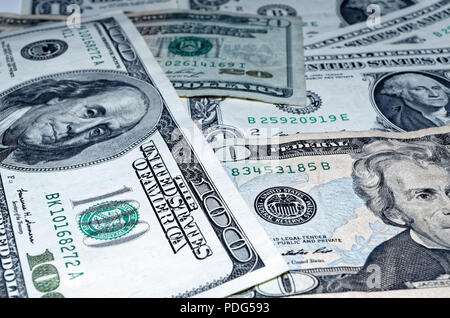 American dollars laid out as a background Stock Photo