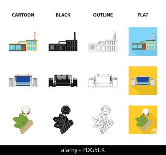 Factory Enterprise Buildings And Other Icon In Cartoon Flat