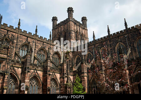 cathedral church of christ and the blessed virgin mary chester cathedral chester cheshire england uk Stock Photo