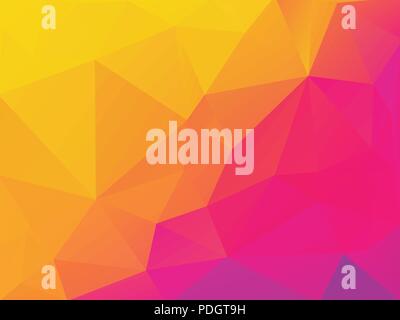 abstract yellow purple polygonal vector background Stock Vector