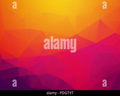 abstract orange purple sunset polygonal vector background Stock Vector