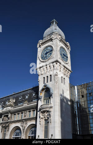 gare de lyon;station;clocktower;paris;france Stock Photo