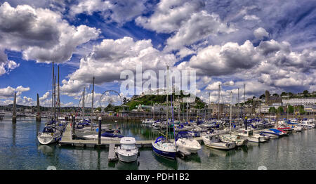 GB - DEVON: Torquay Harbour and Town Stock Photo