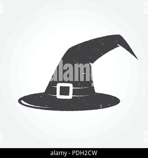 Halloween hat outline icon. For web design, banner, flyer, mobile and application interface, also useful for infographics. Halloween hat isolated on w Stock Vector