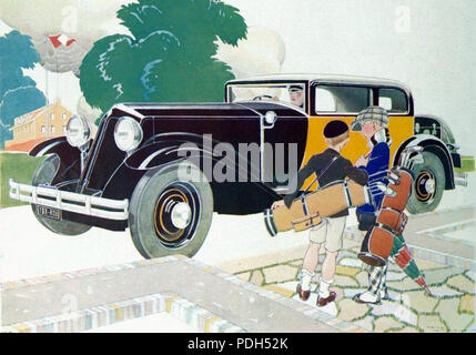 【USA vintage】Renault 1930 アート　スチレンボード 274-publicit-renault-doctobre-
