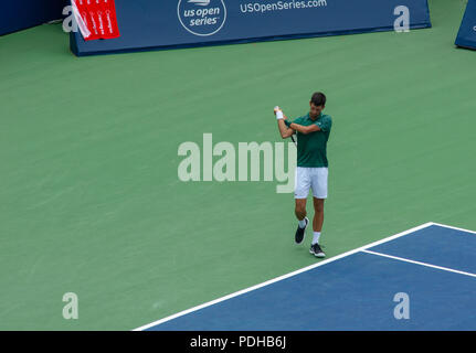 Rogers Cup Toronto - Novak Djokovic loses to Stefanos Tsitsipas. Stock Photo